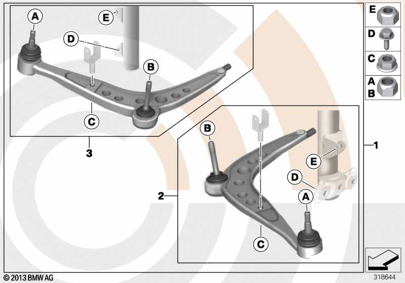 Service kit control arm / Value Line
