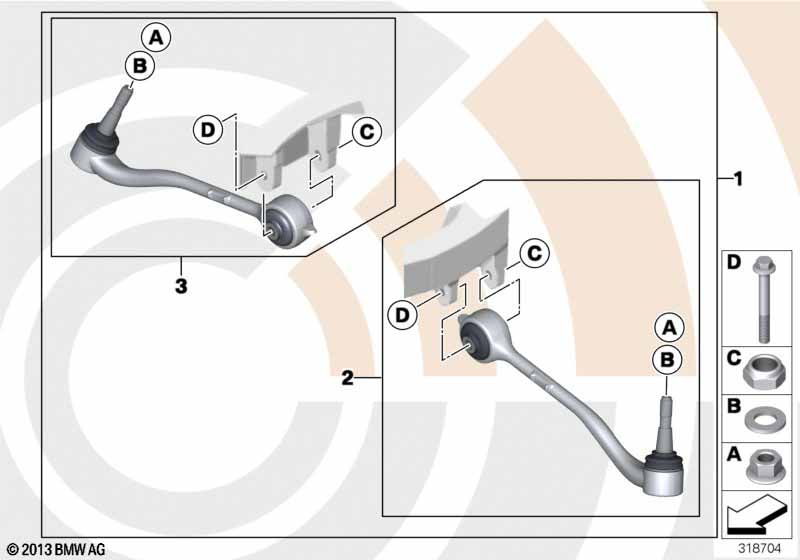 Service kit control arm / Value Line