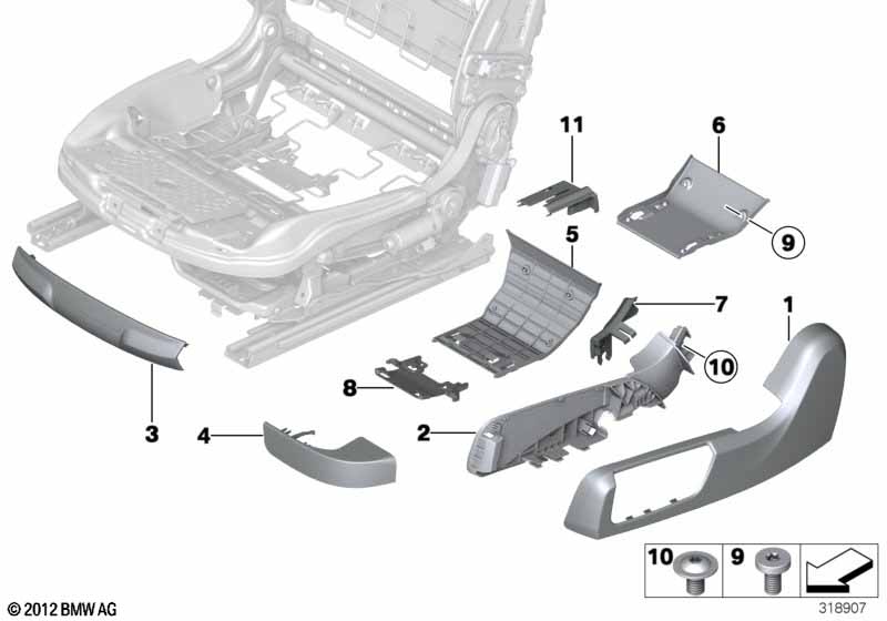 Genuine BMW 52107345652 Belt Protector (Inc. 650iX, 640dX & M6) | ML Performance EU Car Parts