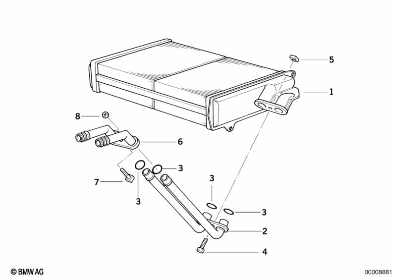 Heater radiator Behr