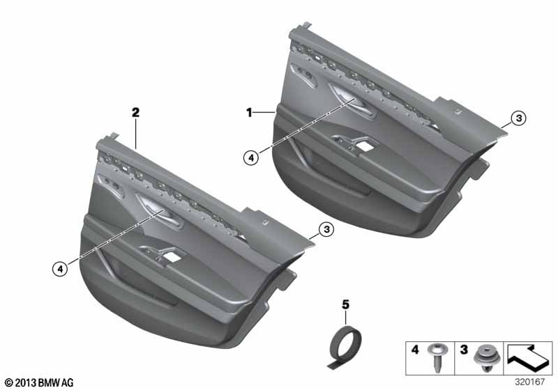 Door trim, rear