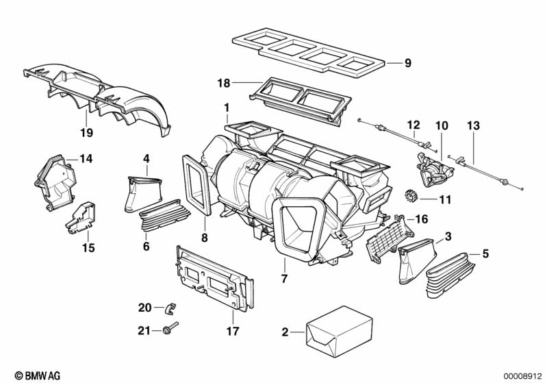 Housing parts - air conditioning