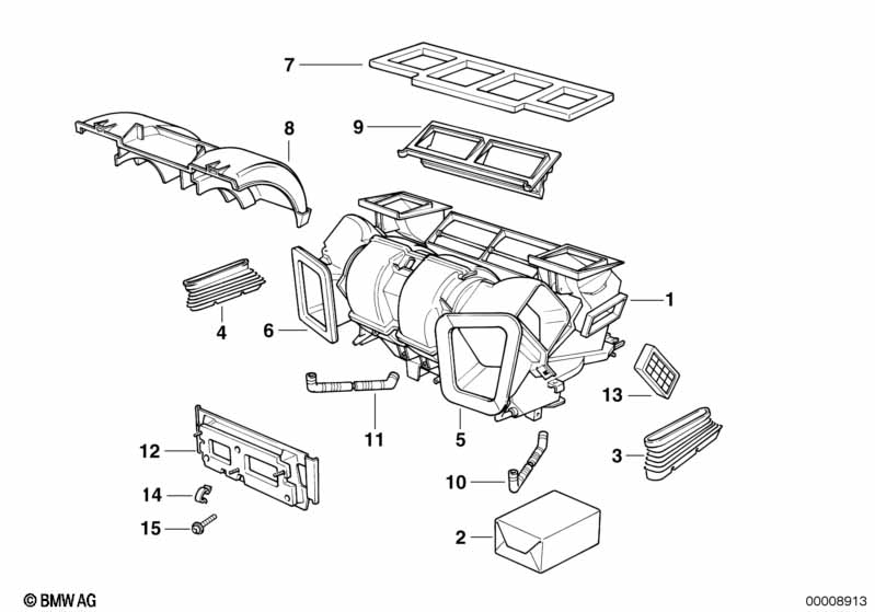 Genuine BMW 64118391817 E38 Air Channel (Inc. 740i, 750iLP & 750iLS) | ML Performance EU Car Parts