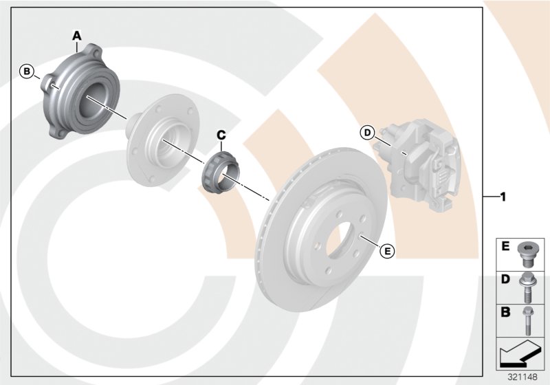 Genuine BMW 33412413625 E70 E71 F16 Repair Kit For Wheel Bearing, Rear VALUE LINE (Inc. X5 25dX, Hybrid X6 & X5 3.0si) | ML Performance UK Car Parts