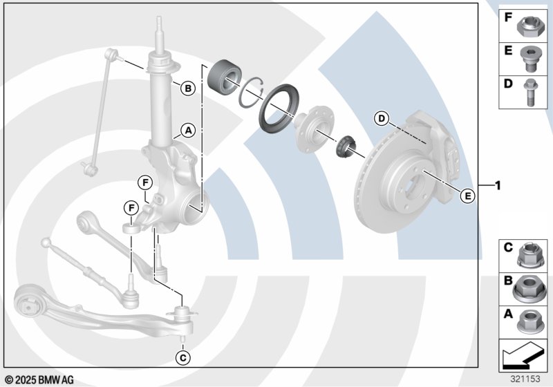 Genuine BMW 31222405867 E91 E92 E90 Repair Kit, Wheel Bearing, Front VALUE LINE (Inc. 335xi, 330xi & 330xd) | ML Performance UK Car Parts