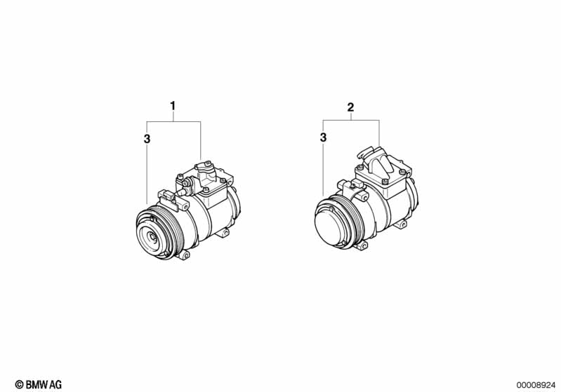 Genuine BMW 64528385918 E38 Exchange Air Conditioning Compressor (Inc. 750i, L7 & 750iLP) | ML Performance UK Car Parts