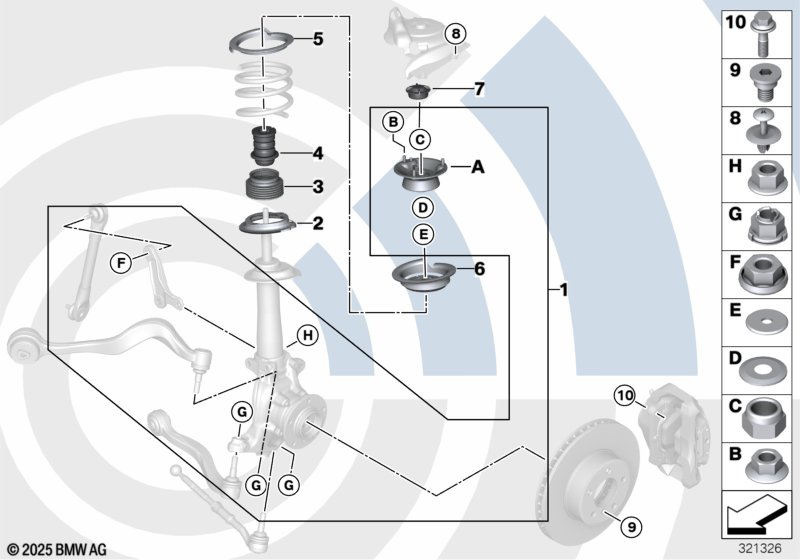 Repair kit for support bearing