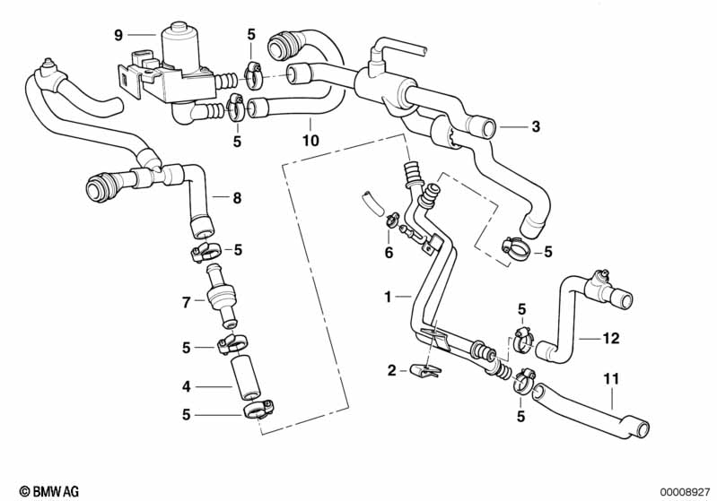 Genuine BMW 64528390726 E38 Hose (Inc. 740i, 730i & 730iL) | ML Performance EU Car Parts