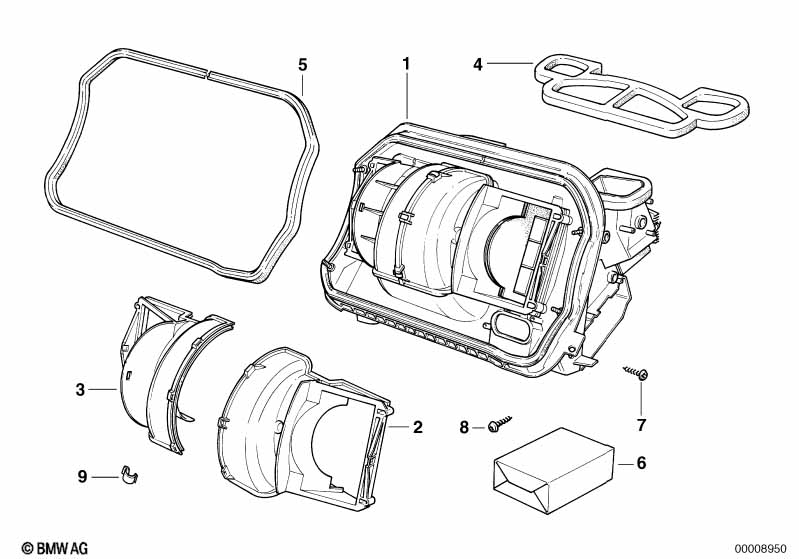 Genuine BMW 64118361923 E36 Empty Housing F Heater/Air Condit.Unit (Inc. 318ti, 316i 1.9 & 318tds) | ML Performance EU Car Parts