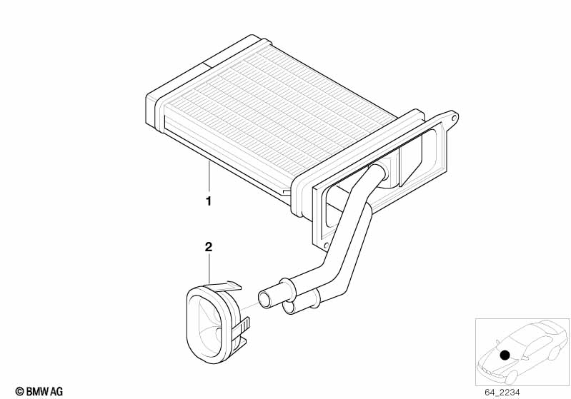 Heater radiator Behr