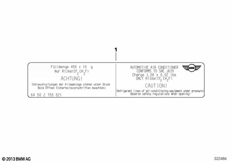 Label, coolant
