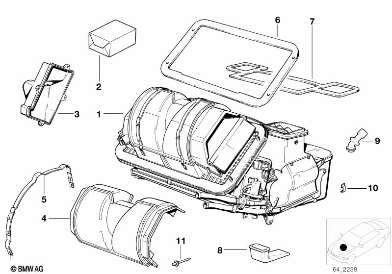 Housing parts - air conditioning