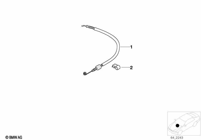 Bowden cable f air condition.flap regul.