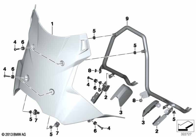 Windschild / Befestigung