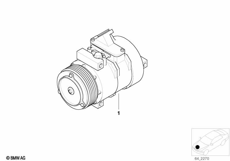 Genuine BMW 64526917864 E53 Rp A/C Compressor (Inc. X5) | ML Performance UK Car Parts