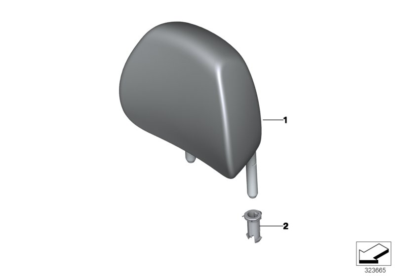 Genuine BMW 52209109595 F33 Headrest Leather MOCCA (Inc. 440i, 430iX & 420i) | ML Performance UK Car Parts