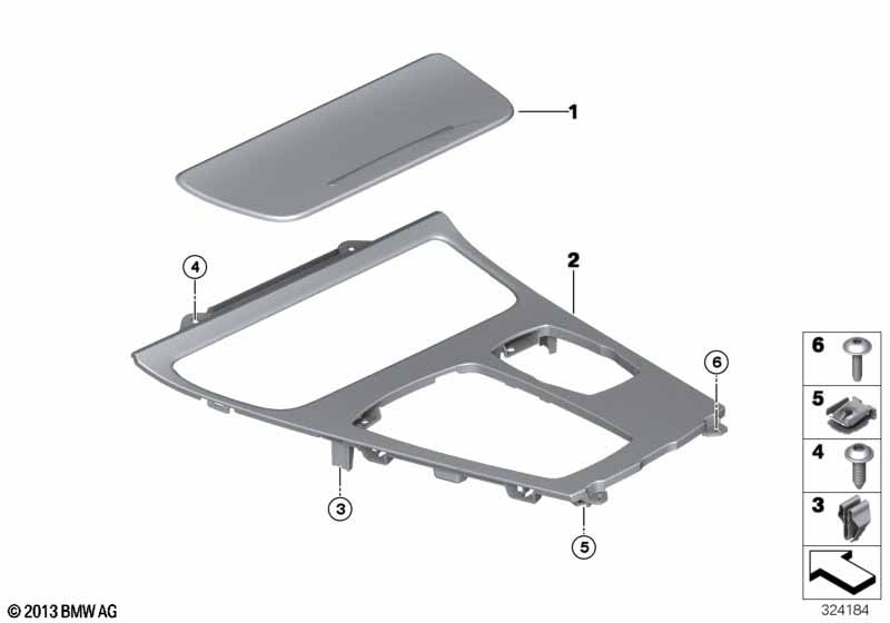 Decor trims, centre console