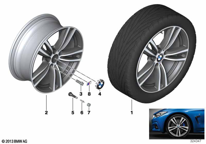 BMW kolo leh.sl. M dvoj.paprsek 442-19''