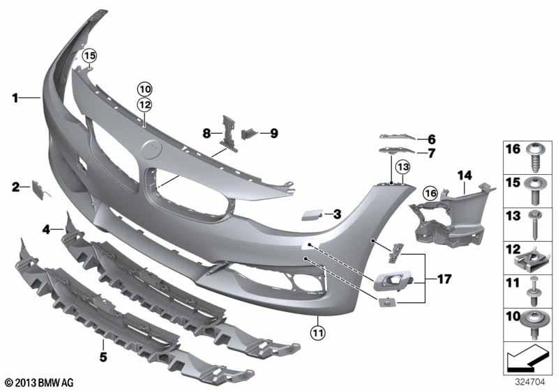 Genuine BMW 51117301191 F34 F34 Mount For Support (Inc. 328iX) | ML Performance UK Car Parts