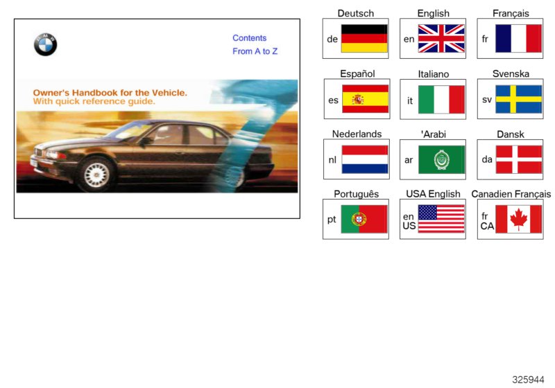 Genuine BMW 01409789740 E38 Owner's Handbook E38 DE, MJ 1996 (Inc. 740iL, 750iL & 740iLP) | ML Performance UK Car Parts