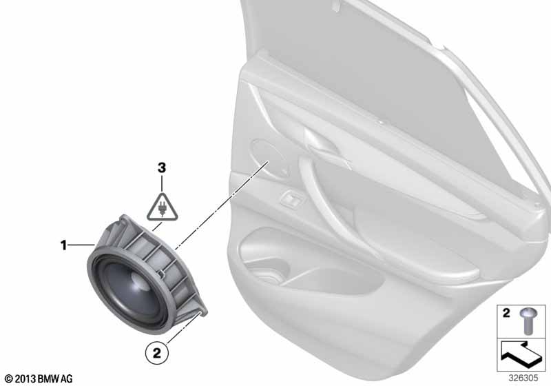 Einzelteile HiFi System Tür hinten