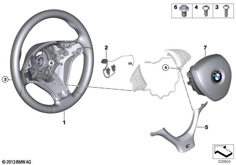 M sports steer.-wheel, airbag, leather