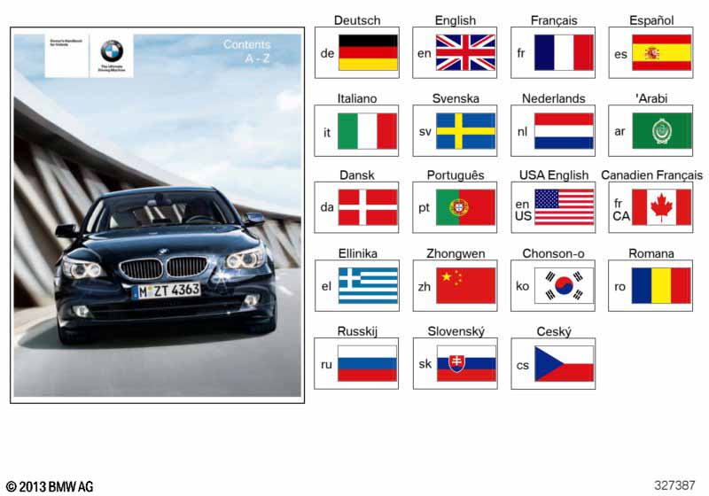 Genuine BMW 01412602172 E60 E61 Owner's Handbook E60, E61 EN US, MJ 2010 (Inc. 535i, 528i & 535xi) | ML Performance EU Car Parts