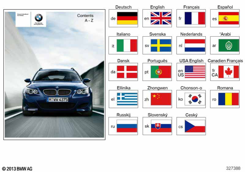 Genuine BMW 01412600308 E60 Owner'S Handbook E60 M5 EN US, MJ 2008 (Inc. M5) | ML Performance UK Car Parts