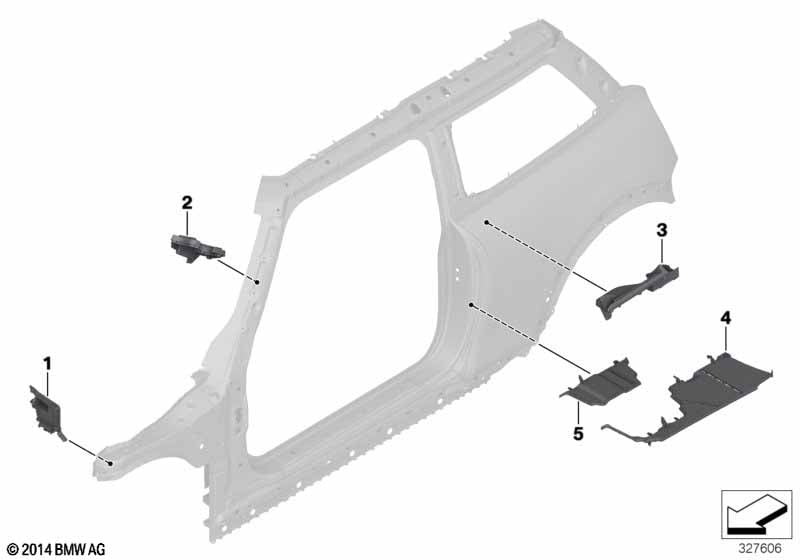 Cavity shielding, side frame