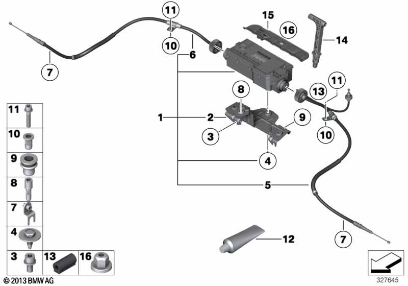 Genuine BMW 24507590395 E70 E84 Handle F Emergency Unlocking (Inc. 525dX, 528iX & X1 28iX) | ML Performance EU Car Parts