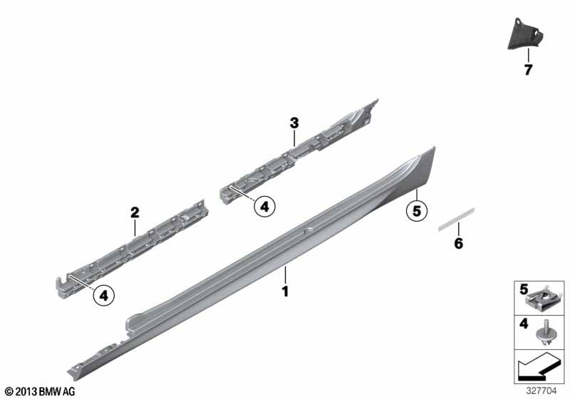 M cover for rocker panel / wheel arch