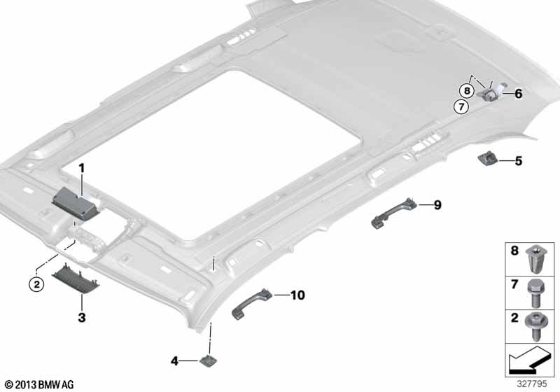 Genuine BMW 51447329294 F15 F16 Cover Plate GRAU (Inc. X6) | ML Performance EU Car Parts