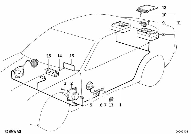 Genuine BMW 65131393466 E36 Clamp (Inc. 316i, 320i & M3) | ML Performance EU Car Parts