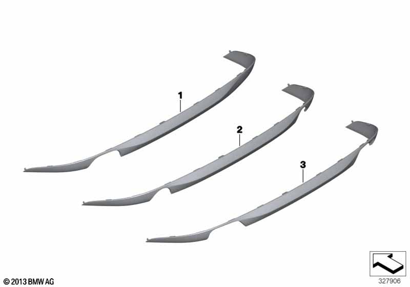 Trim, decor elements, rear
