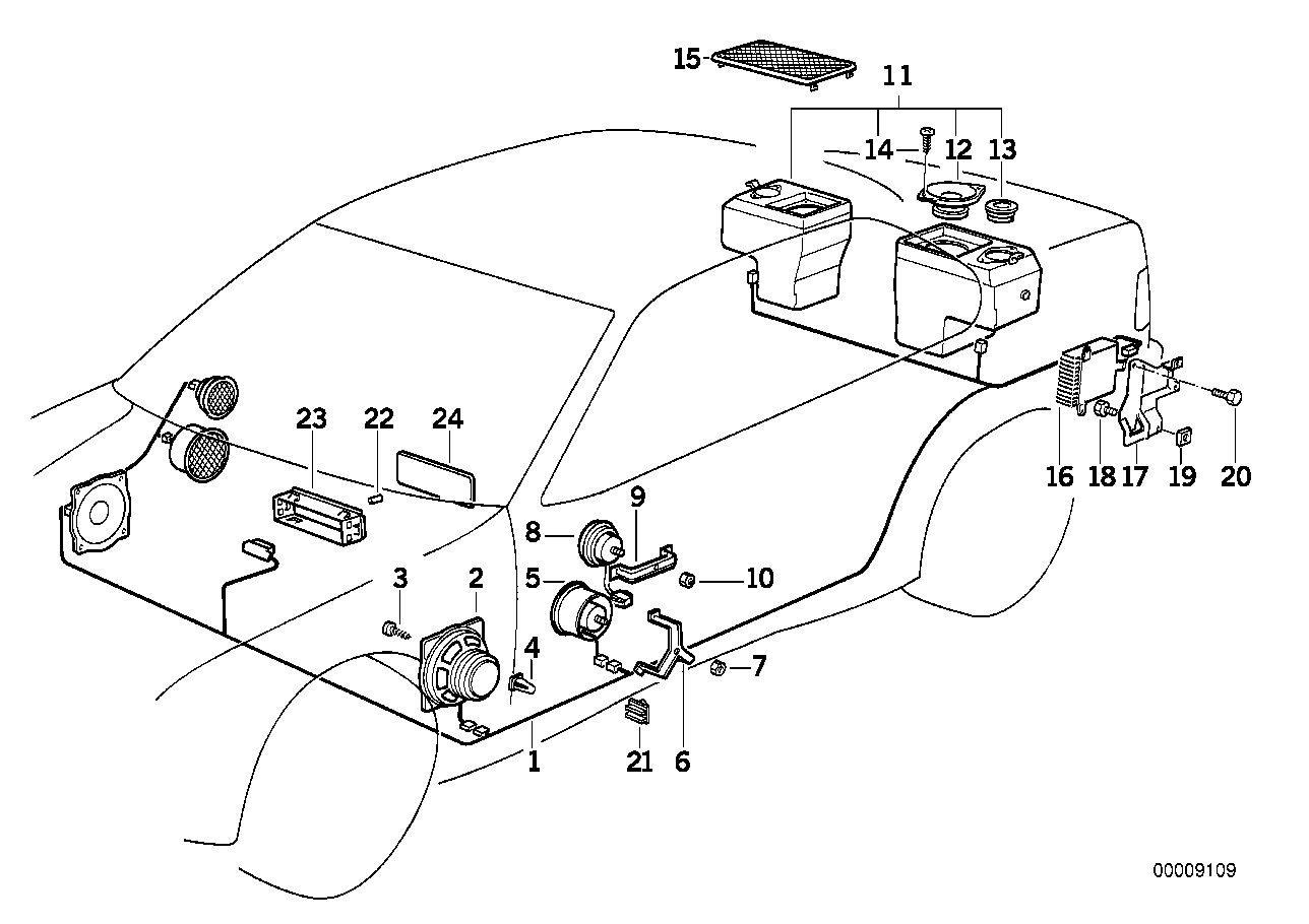 Genuine BMW 65138361403 E36 Rear Left Loudspeaker HIFI SYSTEM (Inc. 325tds, 325is & 316i) | ML Performance UK Car Parts