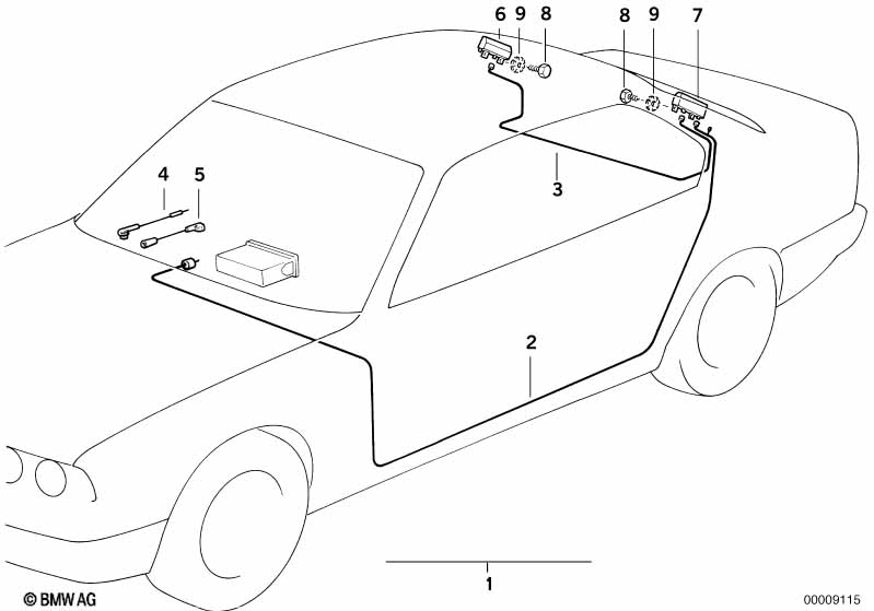 Genuine BMW 65248355137 E34 E32 Antenna Cable 2570mm (Inc. 525tds, 525td & 530i) | ML Performance EU Car Parts