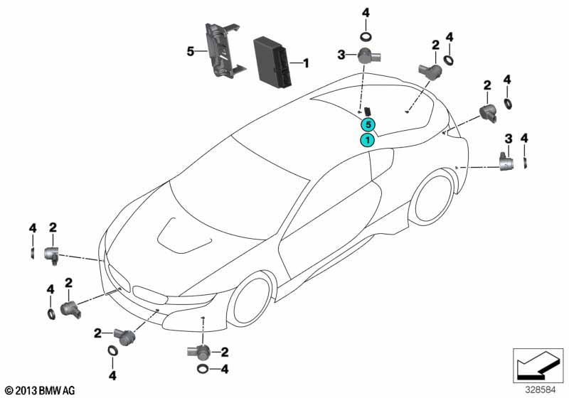 Genuine BMW 61359290006 I12 I15 Bracket Control Unit Pdc (Inc. i8) | ML Performance UK Car Parts