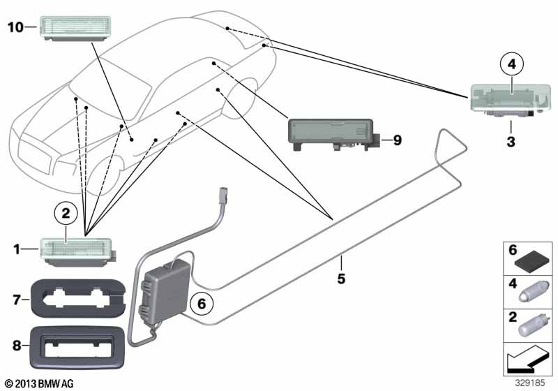 Genuine BMW 63319171890 RR4 Interior Light 10W (Inc. Ghost & Ghost EWB) | ML Performance EU Car Parts