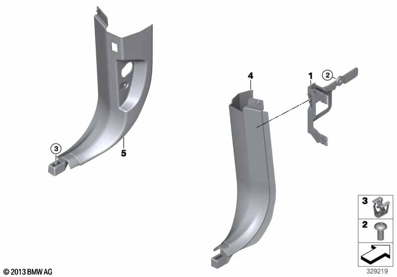 Trim panel leg room