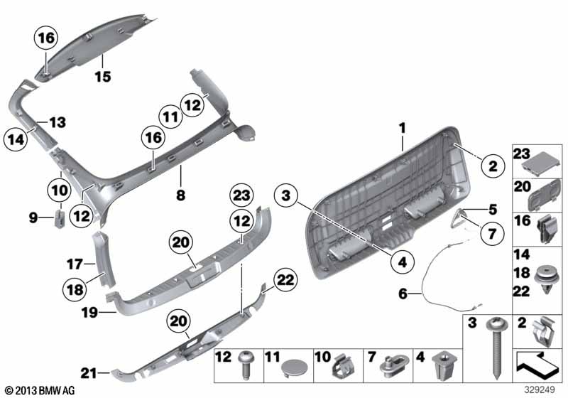 Trunk lid trim panel