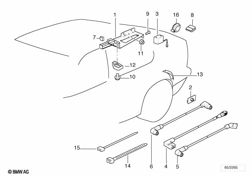 Genuine BMW 65128360601 E36 Bracket Cd-Changer (Inc. 320i, 318i & 318is) | ML Performance EU Car Parts