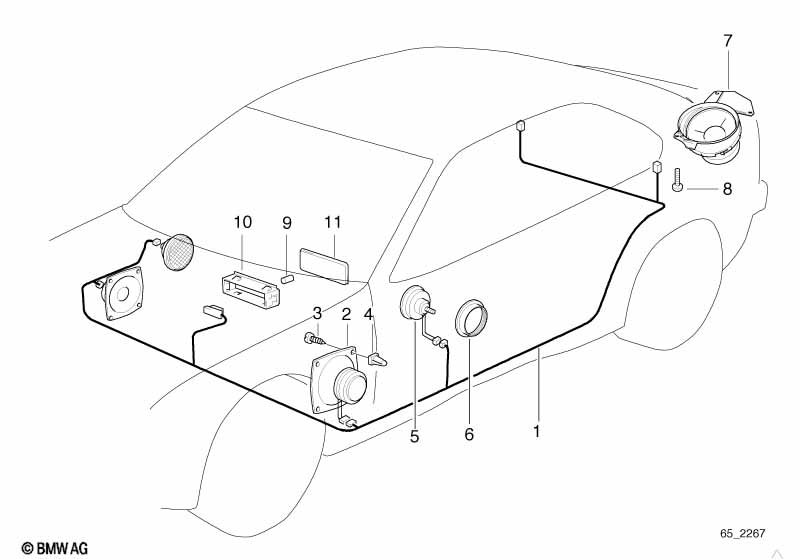 Genuine BMW 65138360678 E36 Rear Right Loudspeaker STEREO SYSTEM (Inc. 316i 1.9, 316i 1.6 & 316g) | ML Performance EU Car Parts