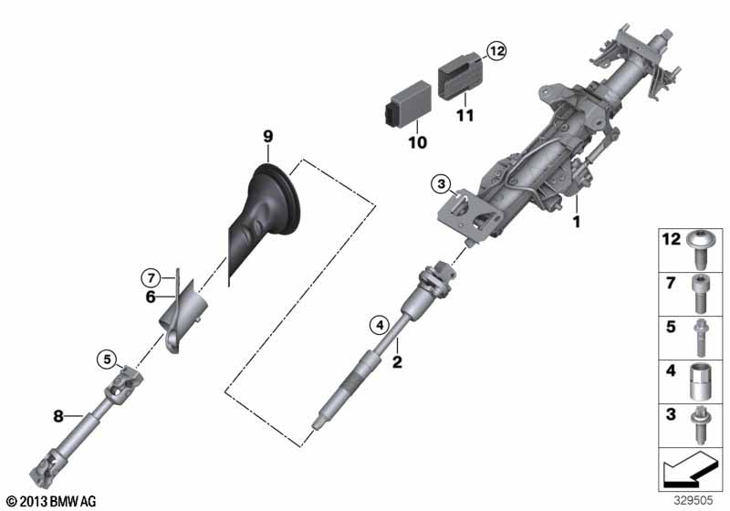 Steering column, electr./ steering shaft