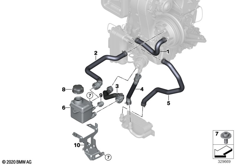 Genuine BMW 64219292730 Coolant Hose, Return Expansion tank / coolant pump (Inc. i3 60Ah Rex, i3s 120Ah & i3s 94Ah) | ML Performance UK Car Parts