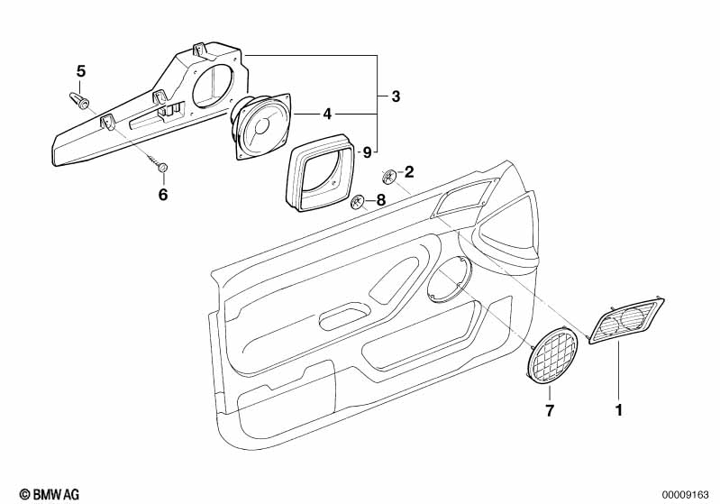 Single parts f front door stereo system