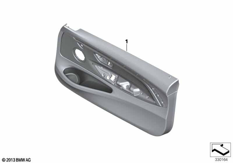 Door trim panel, front