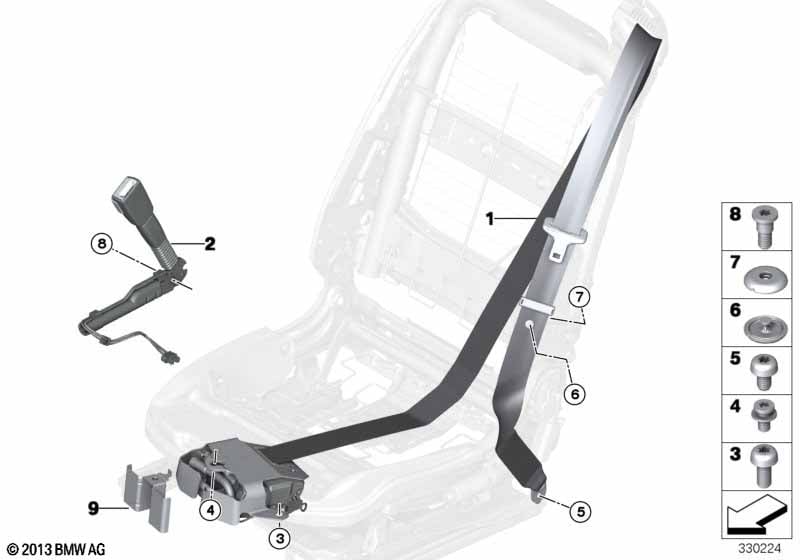 Safety belt, REMA, front