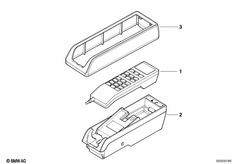 Single parts f centre console telephone