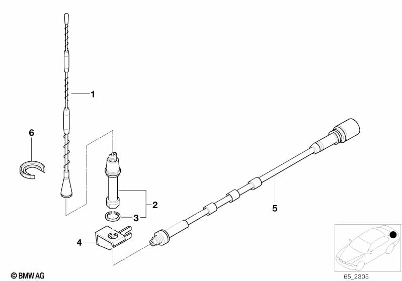 Single parts f side panel teleph.antenna