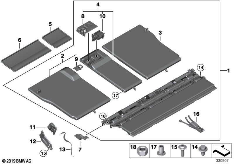 Hide-away cargo cover